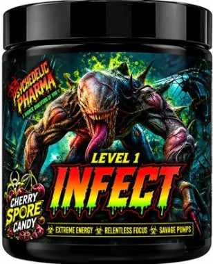Level 1 Infect PreWorkout Cherry Spore Candy by Psychedelic Pharma