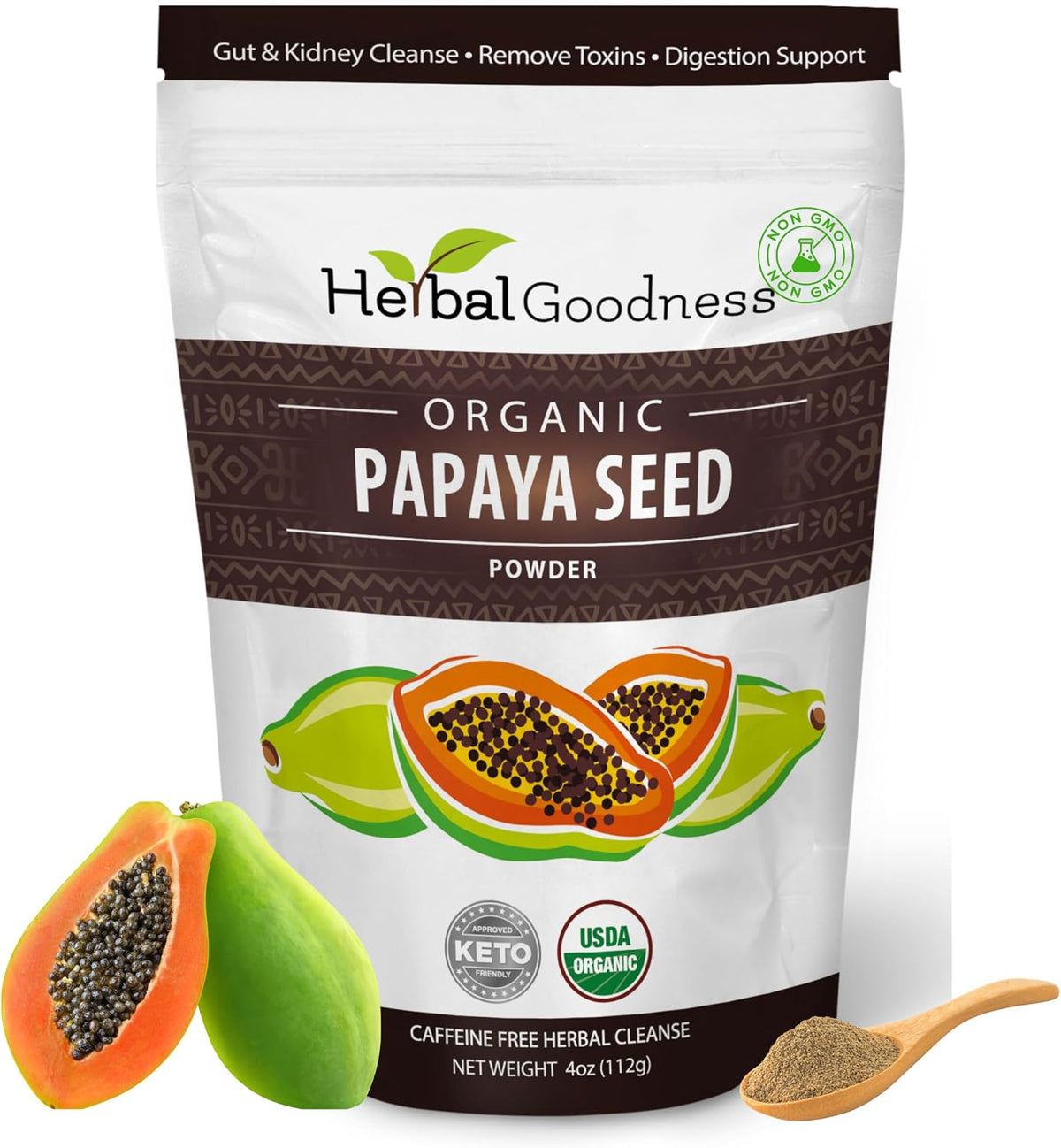 Organic Papaya Seed Powder by Herbal Goodness