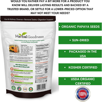 Organic Papaya Seed Powder by Herbal Goodness