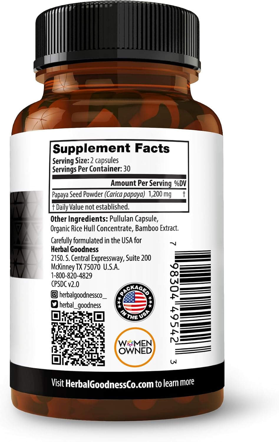 Papaya Seed Capsules by Herbal Goodness