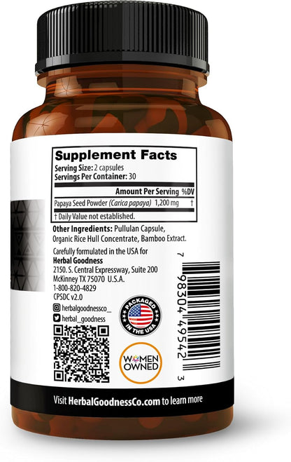 Papaya Seed Capsules by Herbal Goodness