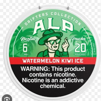 Watermelon Kiwi 6mg Nicotine Pouches by Alp Supply Co