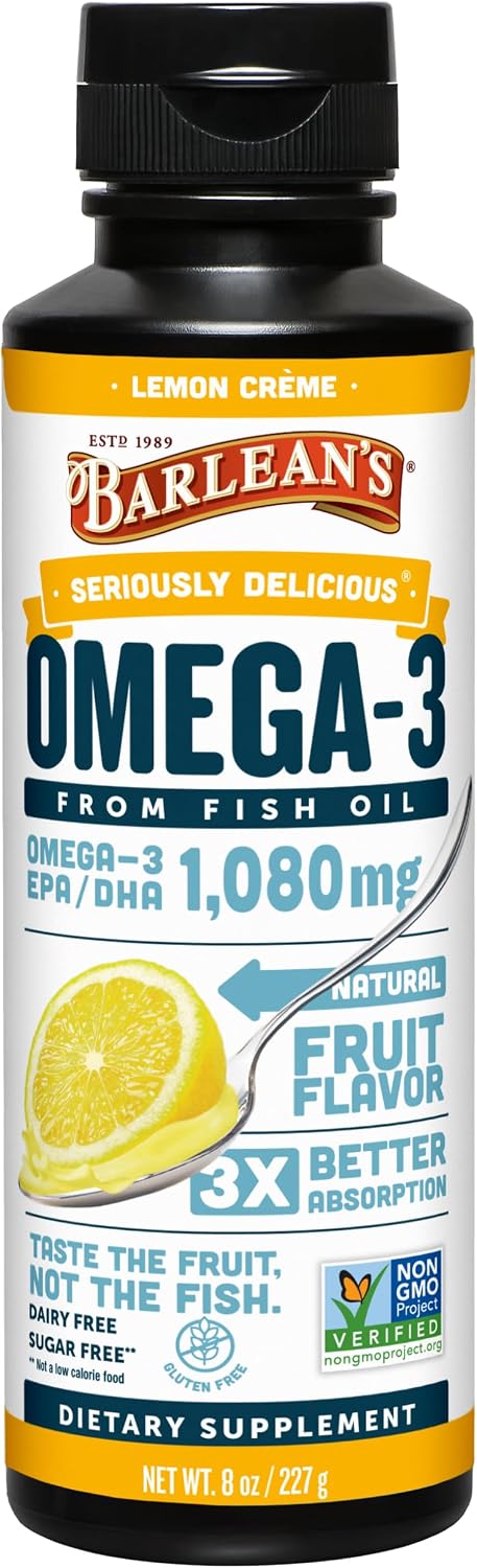 Omega 3 Fish Oil Lemon Creme Liquid by Barlean's