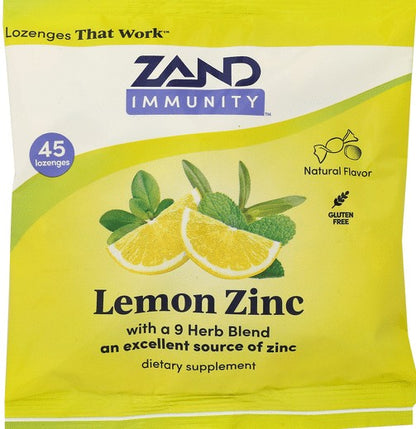 Lemon Zinc Immune Lozenges by Zand