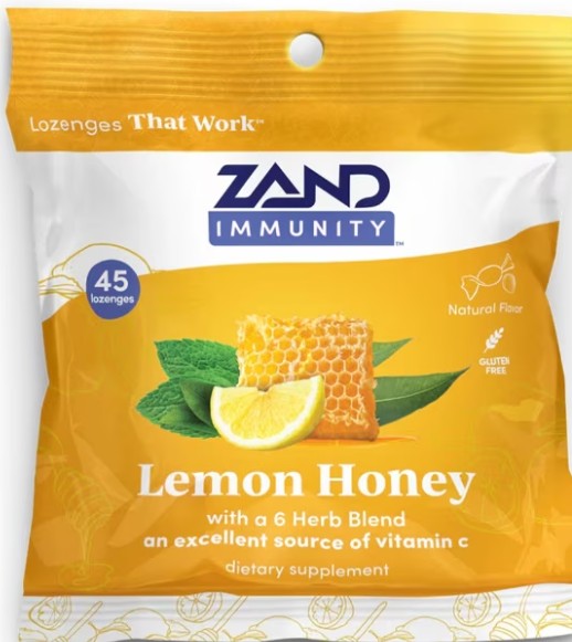 Lemon Honey Immune Lozenges by Zand