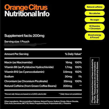 Energy Pouches Orange Citrus 200mg by WIP