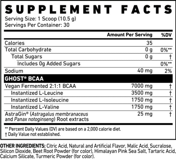 BCAA Kiwi Strawberry Powder by Ghost