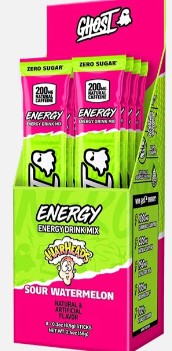 Energy Powder Packets Warheads Sour Watermelon by Ghost