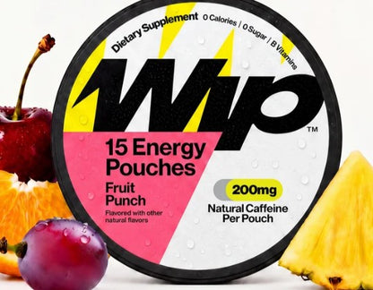 Energy Pouches Fruit Punch 200mg by WIP