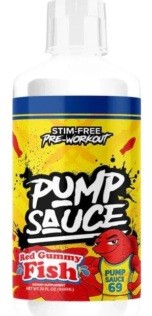 Pump Sauce Liquid Non-Stim PreWorkout Red Gummy Fish by Pump Sauce
