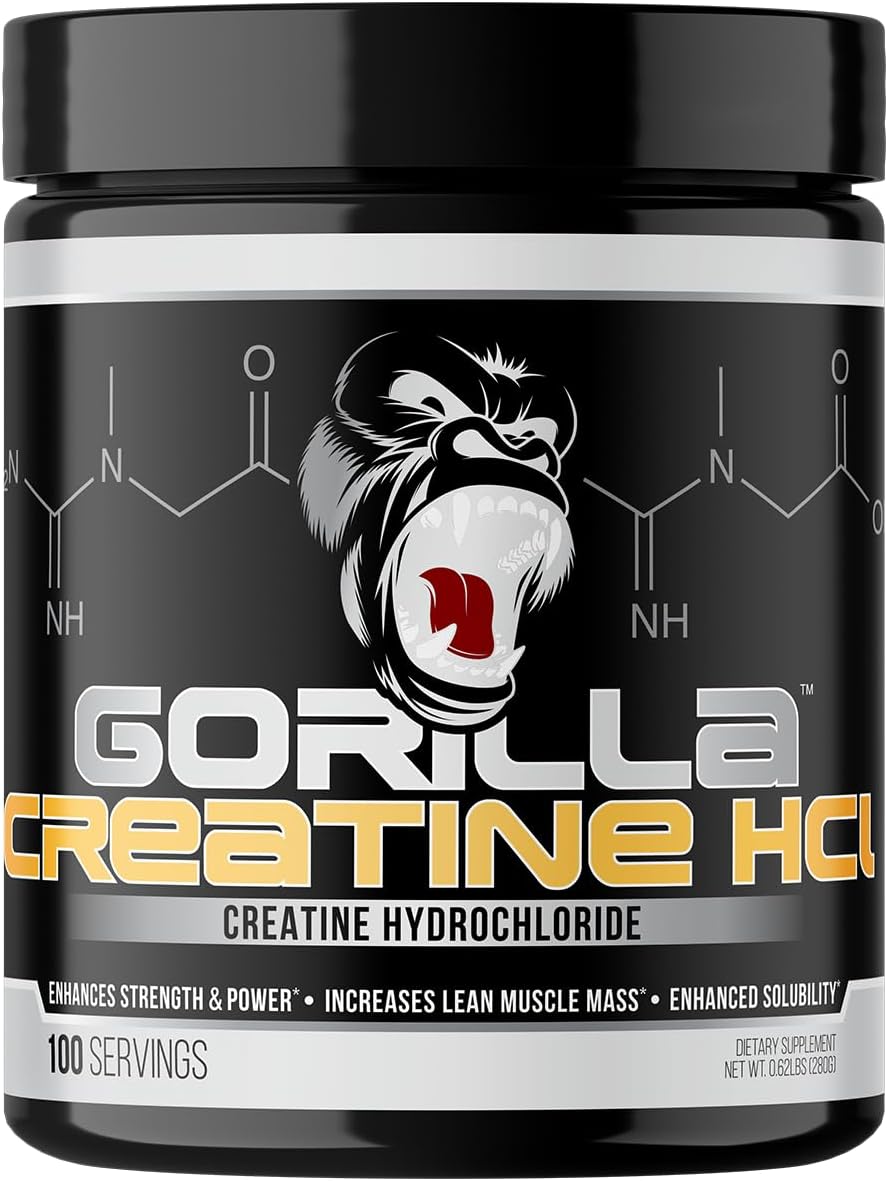 Creatine HCL Unflavored Powder by Gorilla Mind