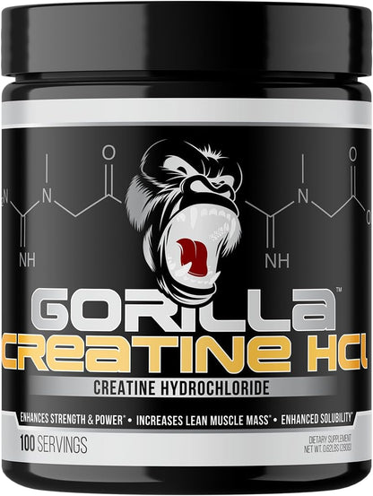 Creatine HCL Unflavored Powder by Gorilla Mind