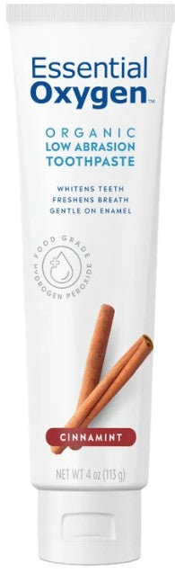 Organic Low Abrasion Cinnamint Toothpaste by Essential Oxygen