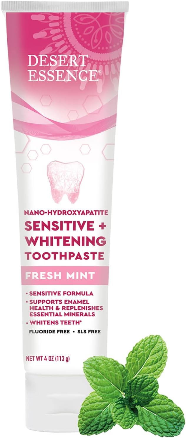 Nano-Hydroxyapatite Sensitive+ Whitening Toothpaste Fresh Mint by Desert Essence