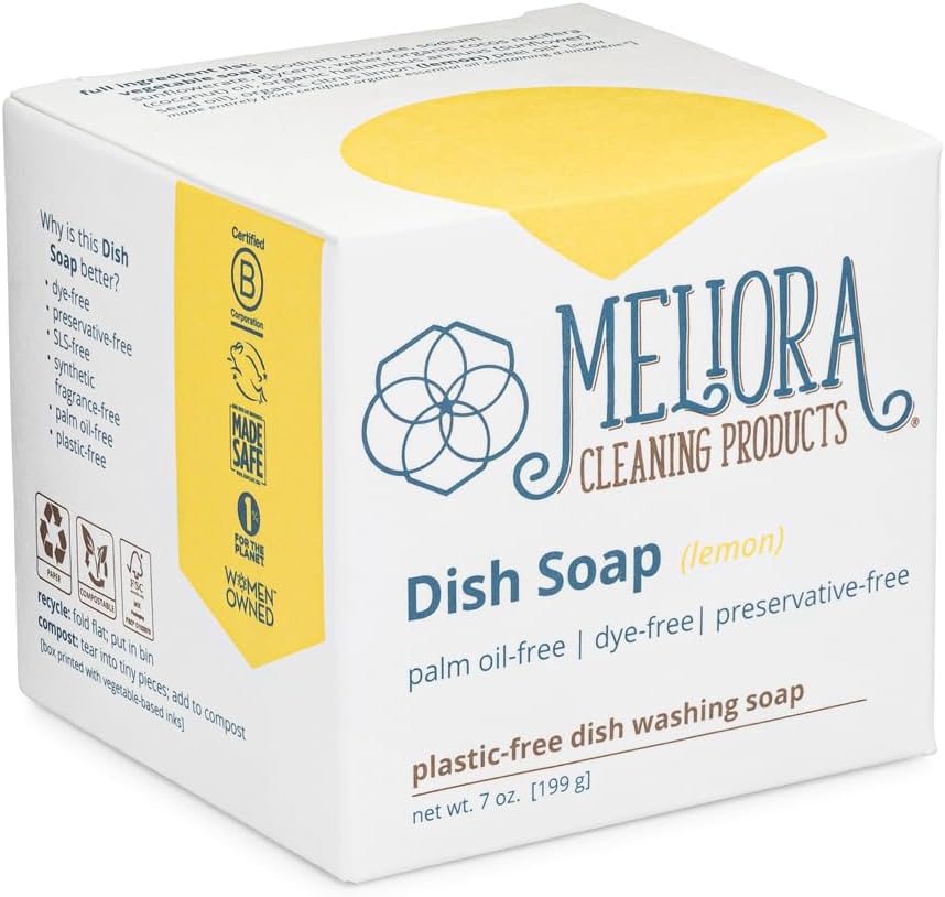 Lemon Dish Soap Bar by Meliora