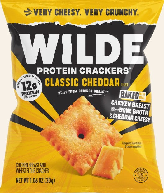 Classic Cheddar Protein Crackers by Wilde