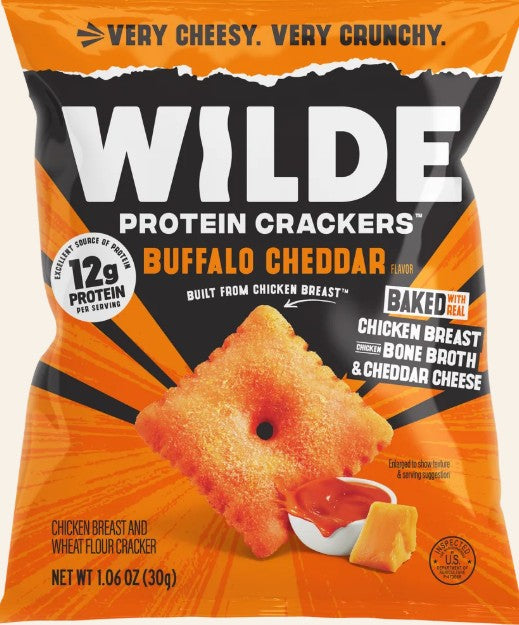 Buffalo Cheddar Protein Crackers by Wilde