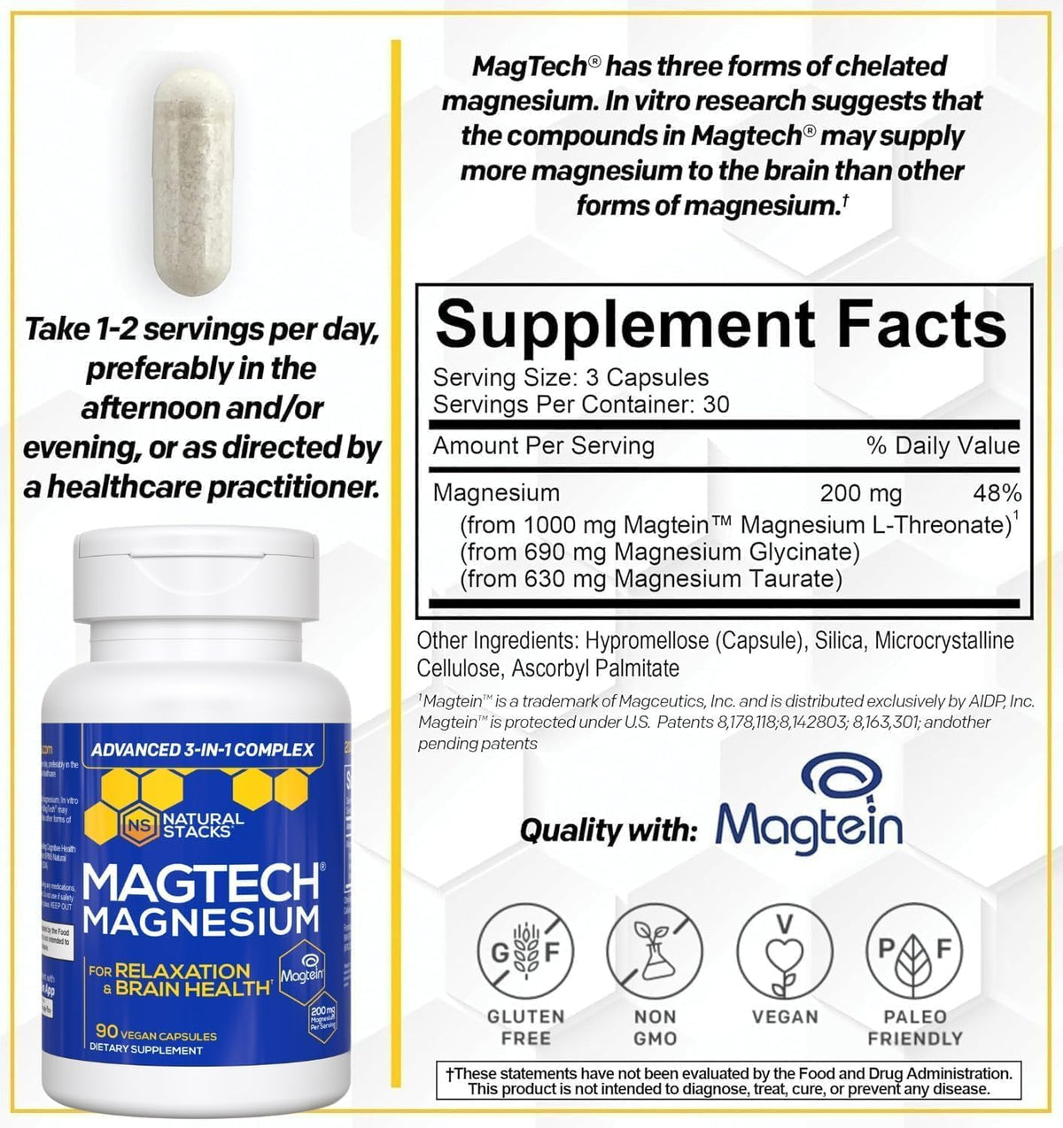 MagTech Magnesium Capsules by Natural Stacks
