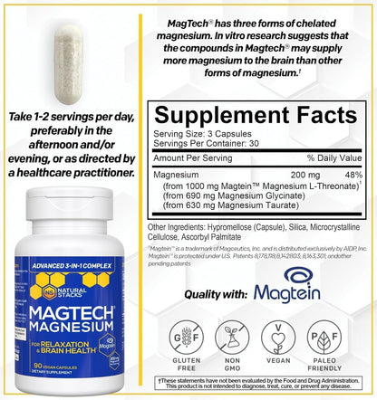 MagTech Magnesium Capsules by Natural Stacks