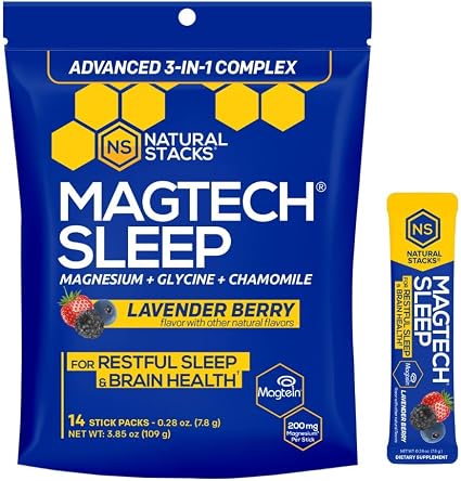 MagTech Sleep Lavender Berry Powder Packets by Natural Stacks