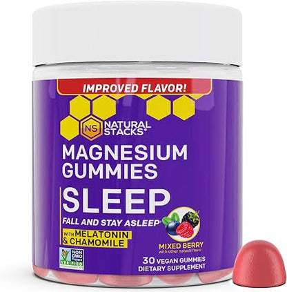 Magnesium Sleep Mixed Berry Gummies by Natural Stacks