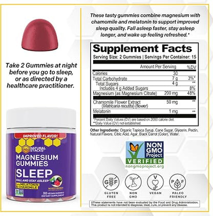 Magnesium Sleep Mixed Berry Gummies by Natural Stacks