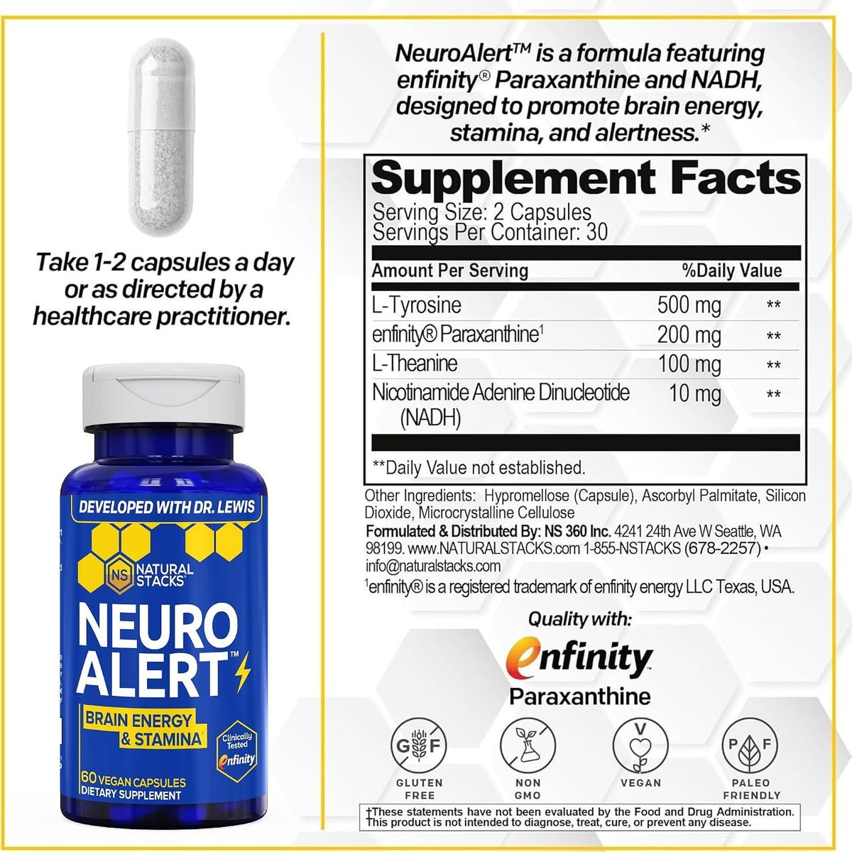 Neuro Alert Capsules by Natural Stacks