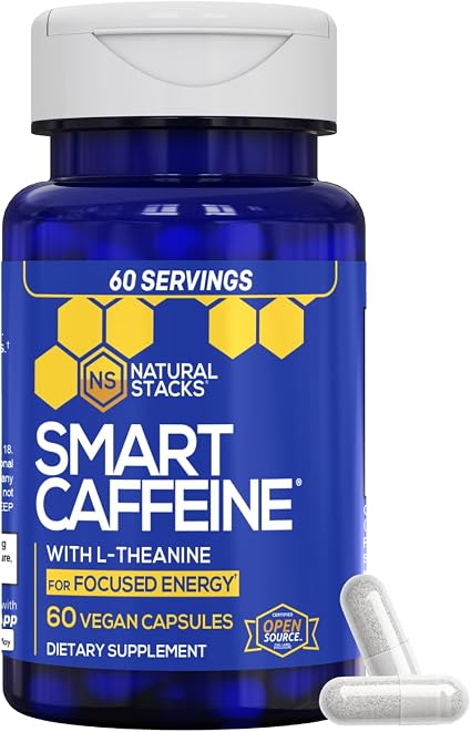 Smart Caffeine+ Theanine Capsules by Natural Stacks