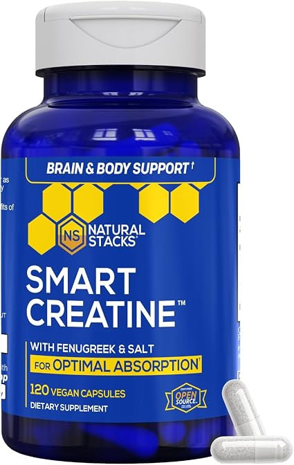 Smart Creatine+ Fenugreek & Himalayan Salt Capsules by Natural Stacks