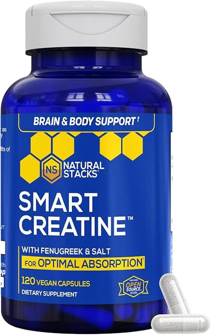 Smart Creatine+ Fenugreek & Himalayan Salt Capsules by Natural Stacks