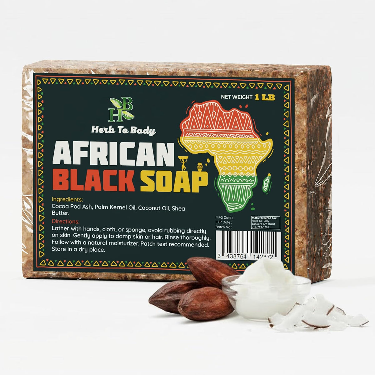 African Black Bar Soap by Herb To Body
