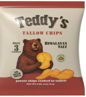 Beef Tallow Potato Chips Himalayan Salt by Teddy's