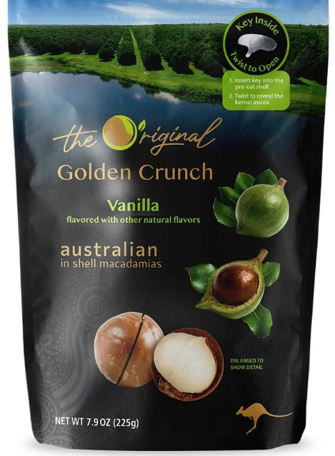 Original Golden Crunch Vanilla In Shell Macadamia Nuts with Key by Freedom Fresh