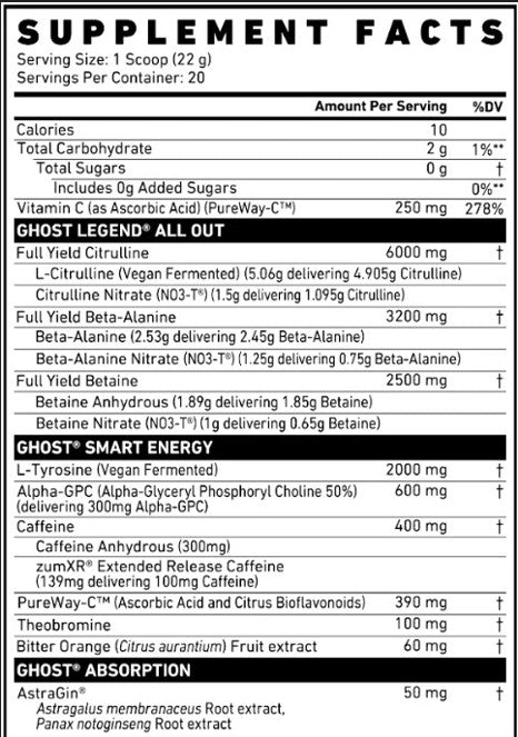 Legend All Out Warhead Sour Green Apple by Ghost