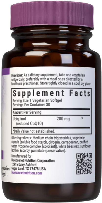 Ubiquinol CoQ10 20mg Softgels by Bluebonnet