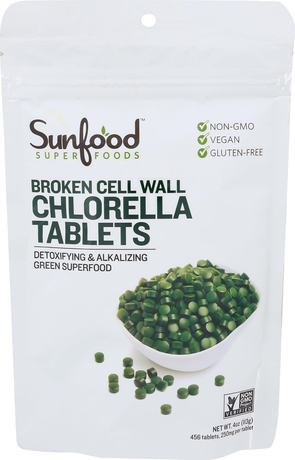 Broken Cell Wall Chlorella Tablets by Sunfood Superfoods