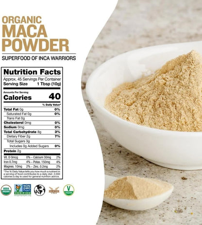 Organic Maca Powder by Sunfood Superfoods