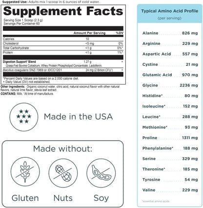 Colostrum Powder Coconut Lime by Ancient Nutrition