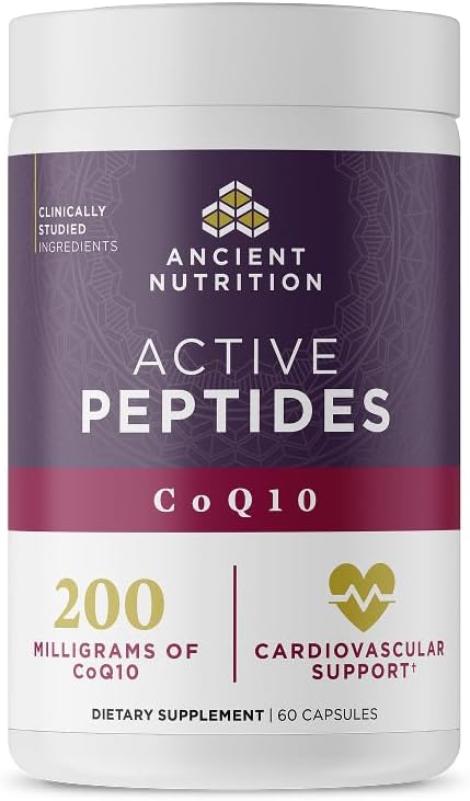 Active Peptides CoQ10 200mg Capsules by Ancient Nutrition