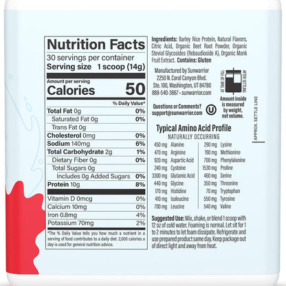 Clear Plant Based Protein Refresher Watermelon Powder by Sunwarrior