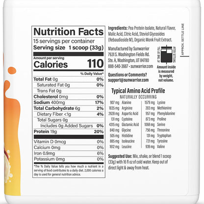 Clear Protein Peach Tea by Sunwarrior