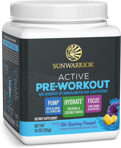 Active Non Stim PreWorkout Blue Raspberry Pineapple by Sunwarrior