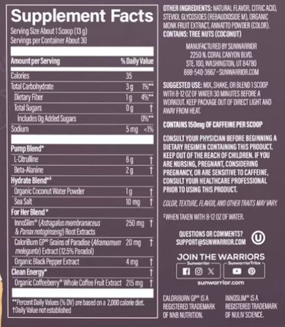 Active PreWorkout for Her Citrus Sunrise Powder by SunWarrior