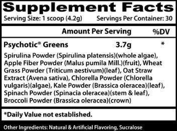 Psychotic Greens Fruit Cocktain Powder by Insane Labs