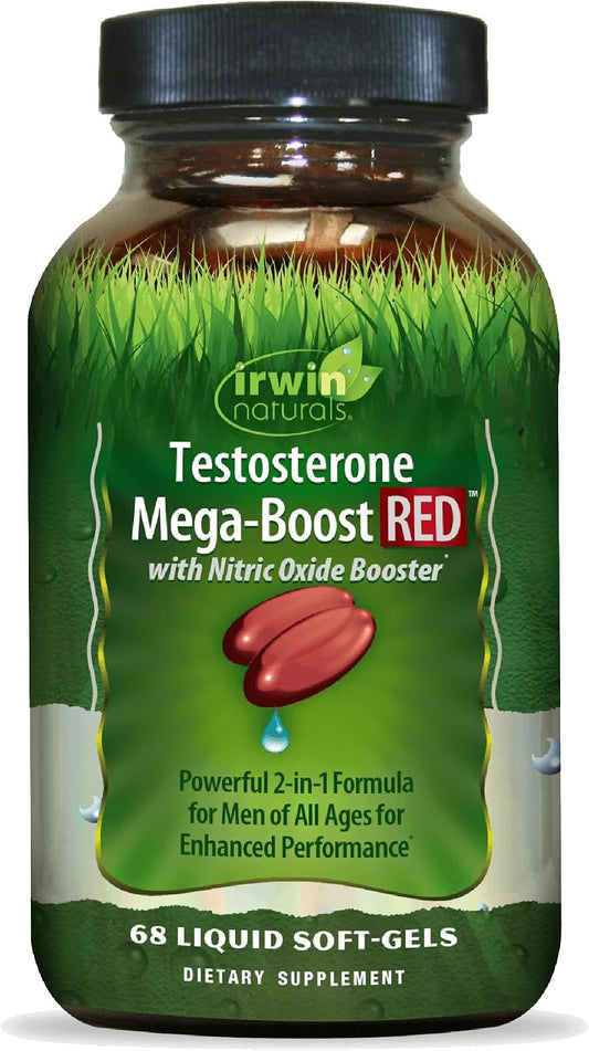 Testosterone Mega Boost Red Softgels by Irwin Naturals