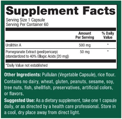 Vegan Urolithin A with Pomegrante Capsules by Plant Fusion