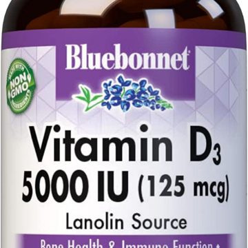 Vitamin D3 5000iu Veg Capsules by Bluebonnet